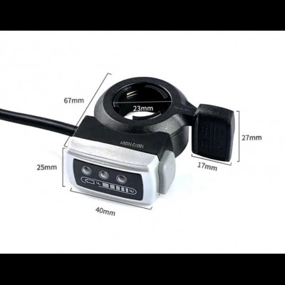 Ручка газу 36/48 В з кнопкою індикатором Ручка газу 36/48 В з кнопкою індикатором