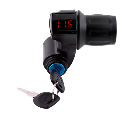 Ручка газу з вольтметром та ключем грипшифт Ручка газу з вольтметром та ключем грипшифт