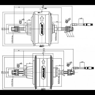 Мотор-колесо для фетбайка 750W FAT заднє